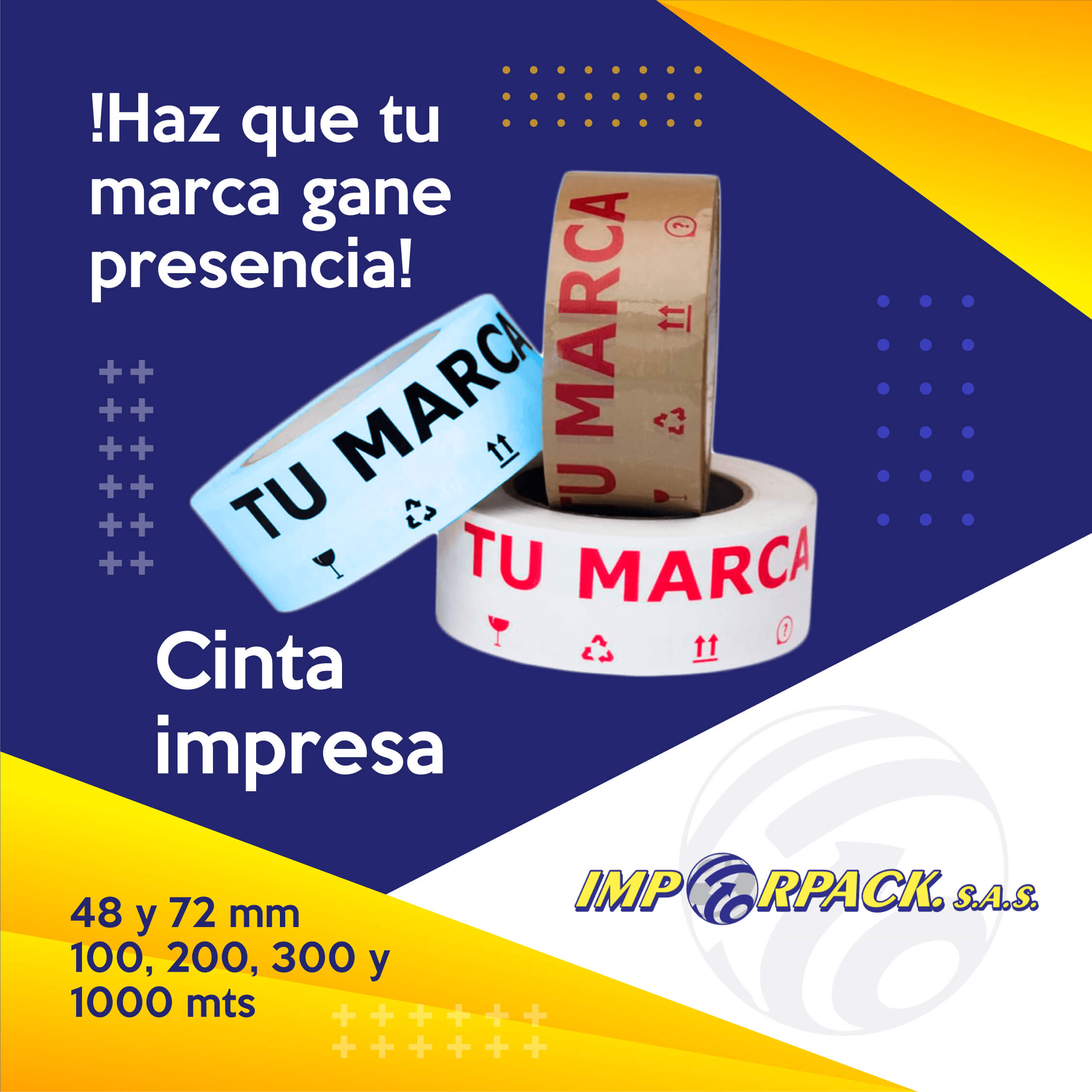 Haz que tu marca gane presencia con cintas impresas personalizadas