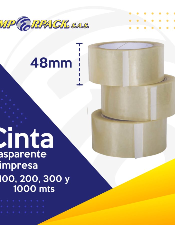 Cinta 48mm para empaque, alto rendimiento y máxima durabilidad.