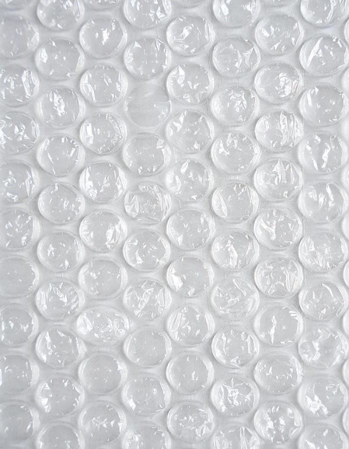 Detalle de plástico burbuja para máxima protección