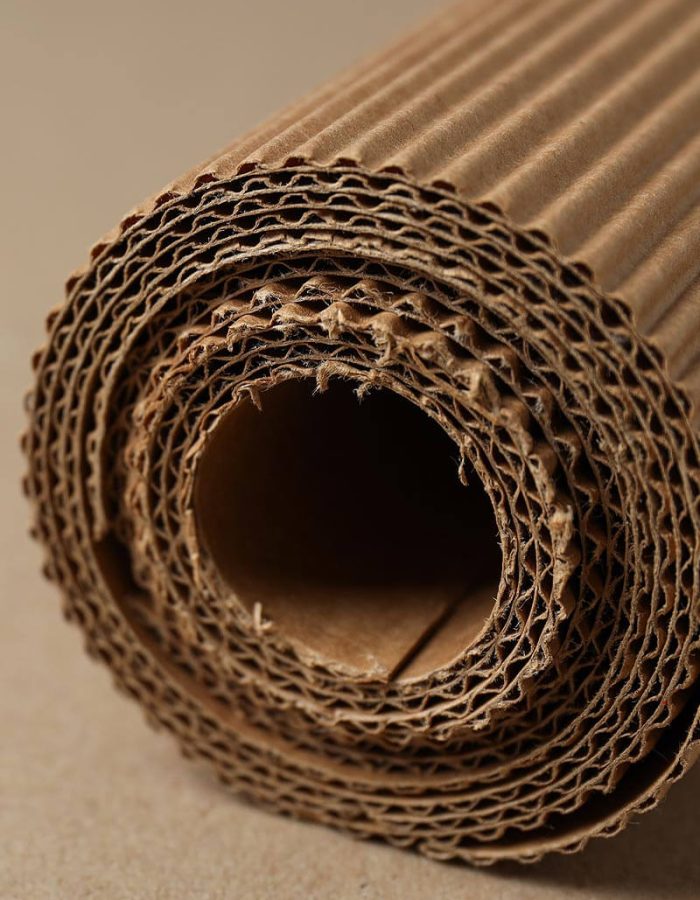 Textura de cartón corrugado para embalaje ecológico