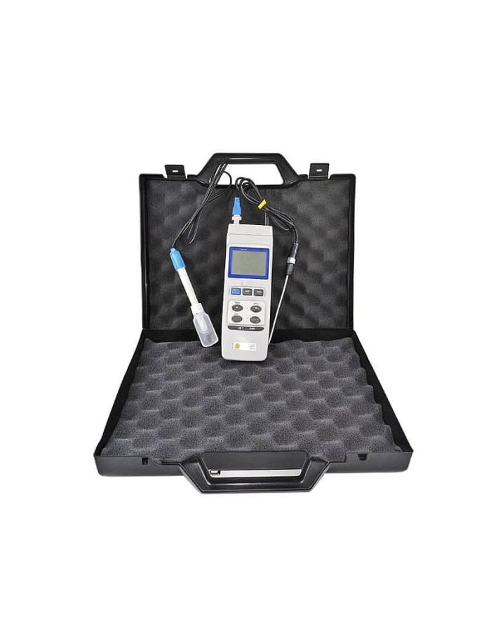 pHmetro digital portátil con accesorios para análisis de alimentos