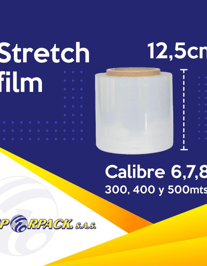 Stretch film 12,5 cm – Vinipel compacto de alta resistencia