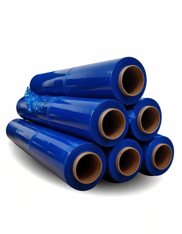 Film stretch azul, ideal para almacenamiento seguro