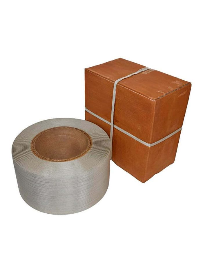 Zuncho de polipropileno blanco con impresión