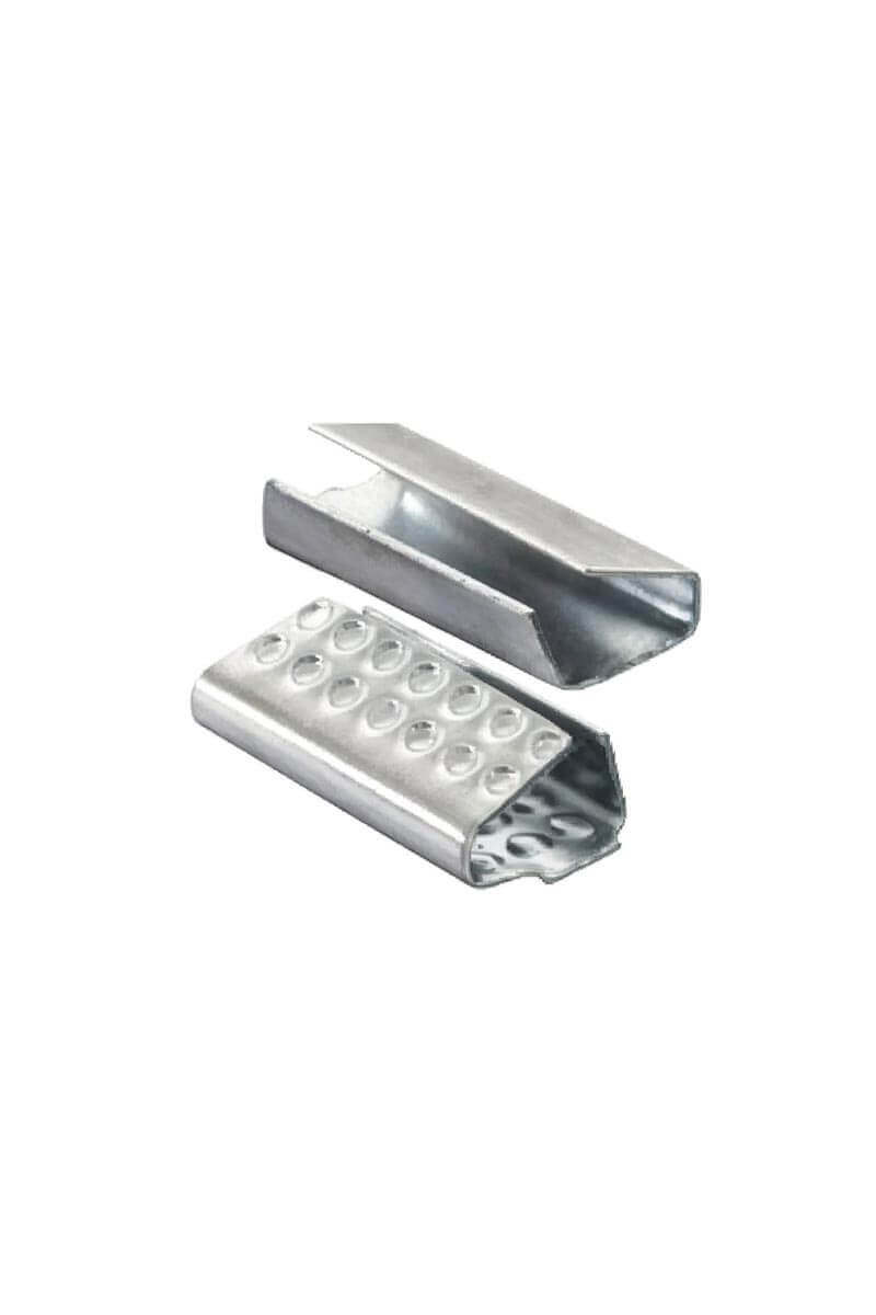 Grapas metálicas reforzadas para zuncho plástico y poliéster