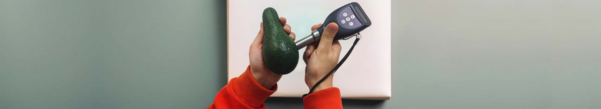 Medidor de firmeza de frutas y vegetales en procesos de control de calidad