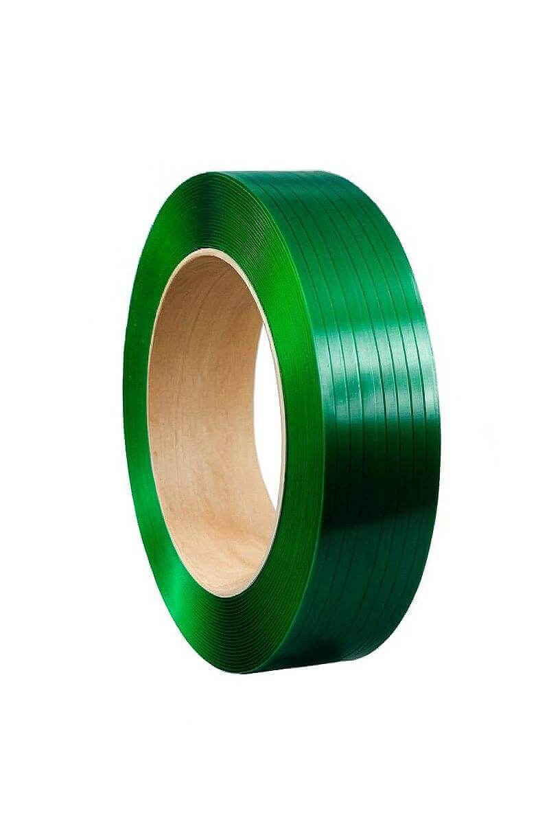 Zuncho plástico verde para embalaje