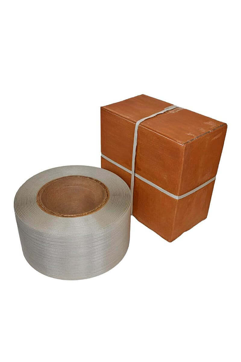 Zuncho de polipropileno blanco con impresión