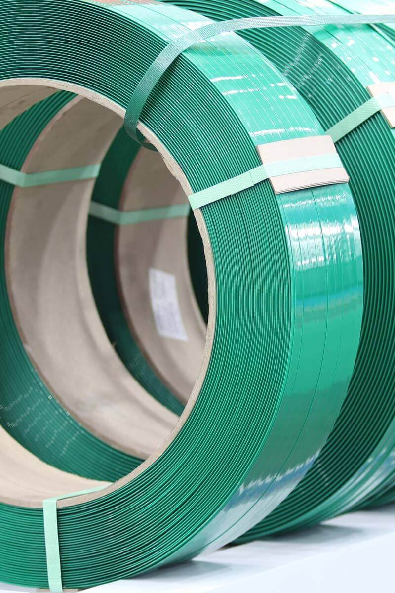 Zuncho plástico resistente para asegurar mercancía